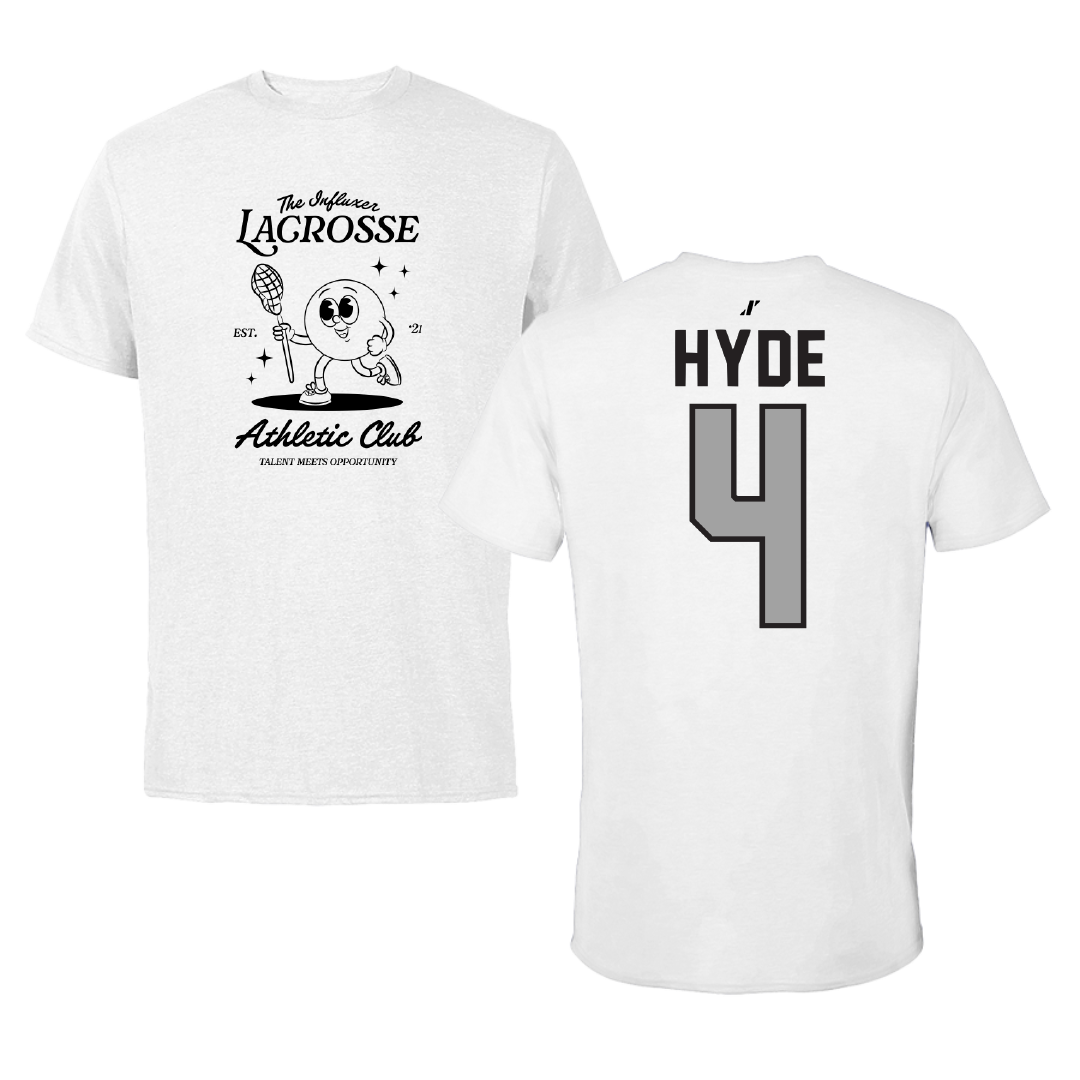 Lacrosse White Influxer Athletic Club Tee - #4 Jordan Hyde