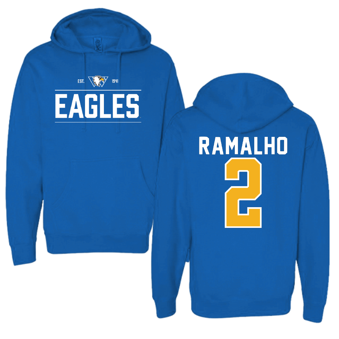Williams Baptist University Soccer Blue General Hoodie - #2 Adolfo Ramalho