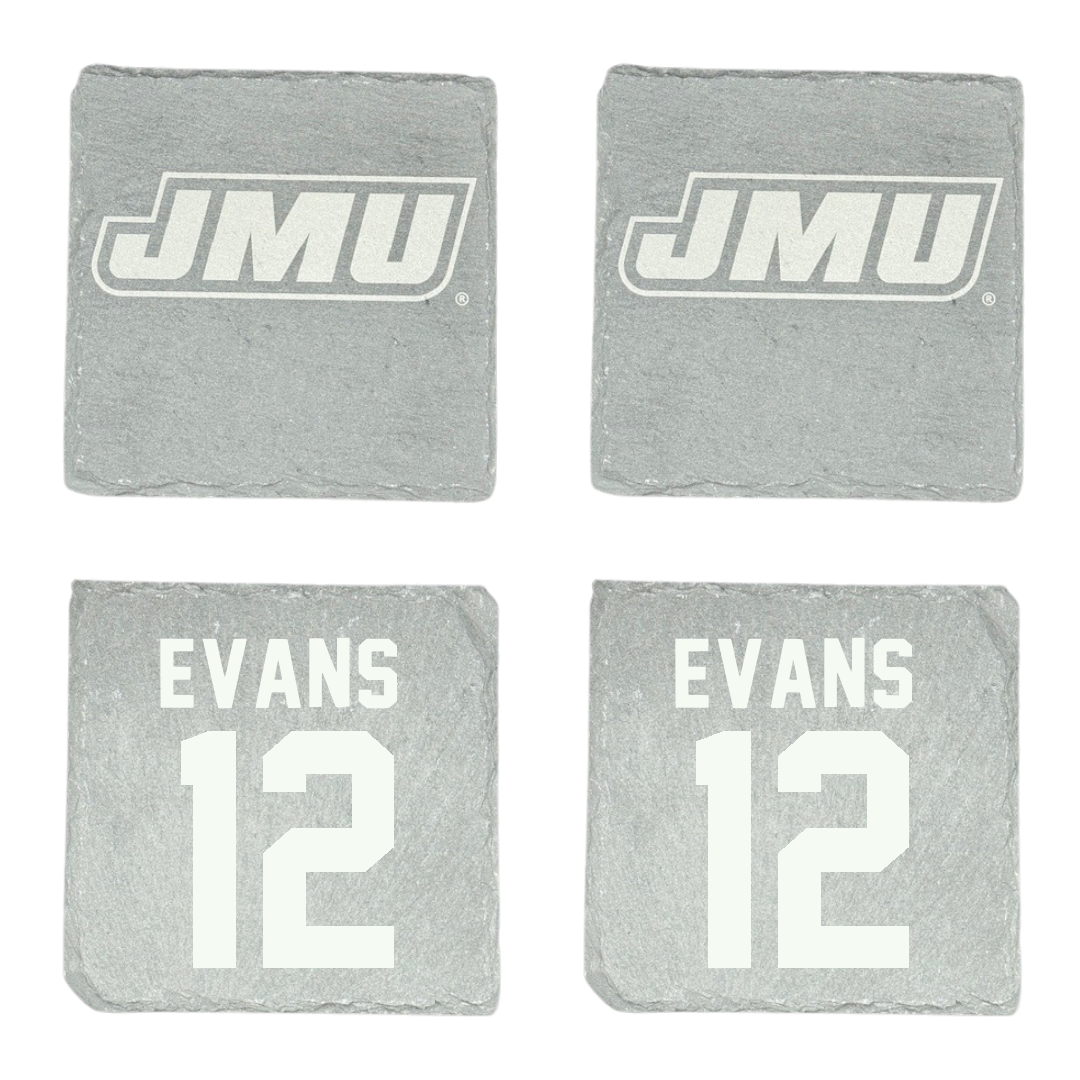 James Madison University Football Stone Coaster (4 Pack)  - #12 JC Evans