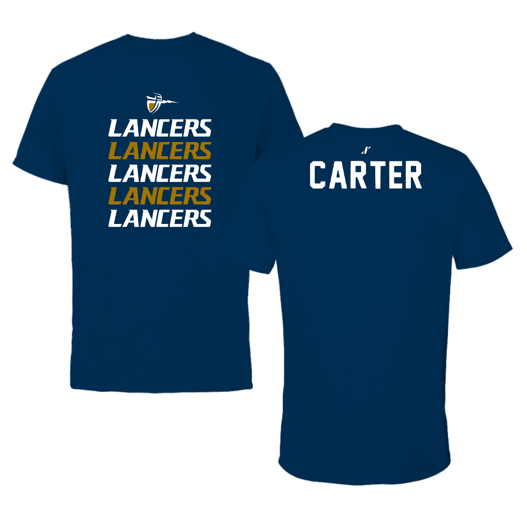 California Baptist University Wrestling Navy General Performance Tee - Devan Carter