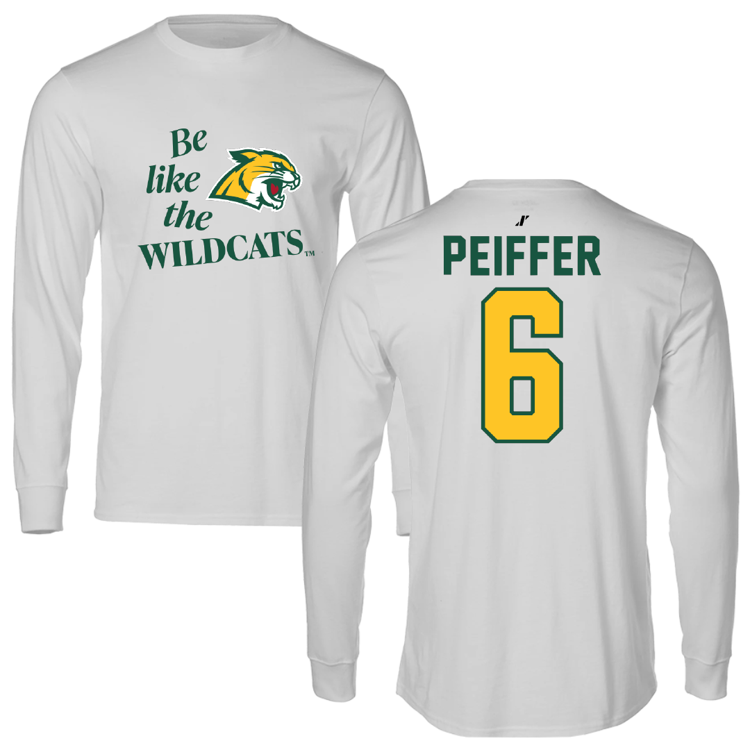 Northern Michigan University Football Light Gray Be Like Us Long Sleeve - #6 Sam Peiffer