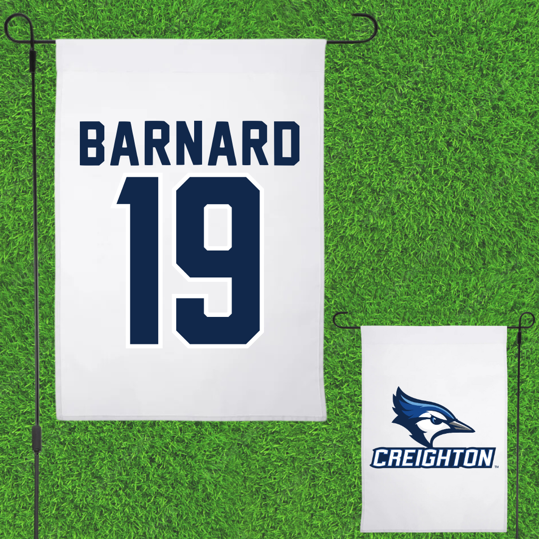 Creighton University Softball White Garden Flag - #19 Avery Barnard