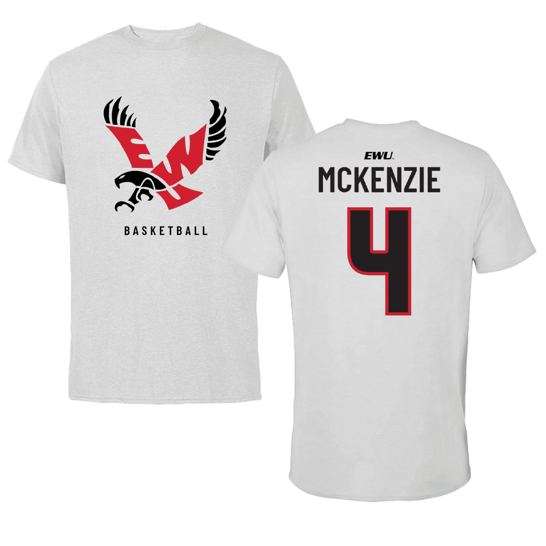 Eastern Washington University Basketball Light Gray Tee - #4 Jordy McKenzie