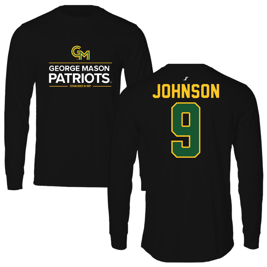 George Mason University Basketball Black General Long Sleeve - #9 Kam Johnson