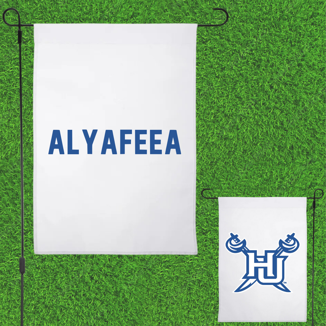 Hampton University TF and XC White Garden Flag - Mohammed Alyafeea