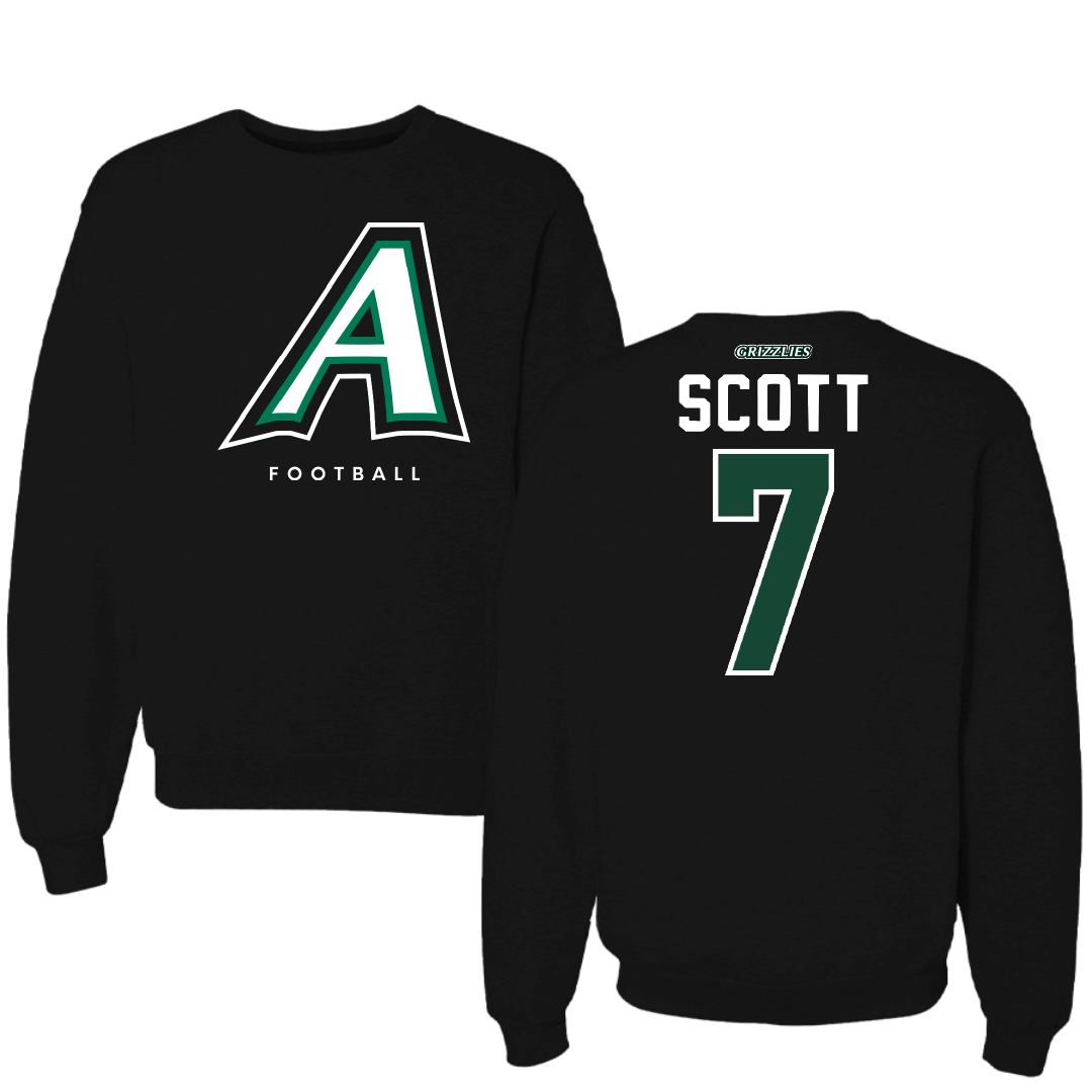 Adams State University Football Black Crewneck - #7 Jalen Scott