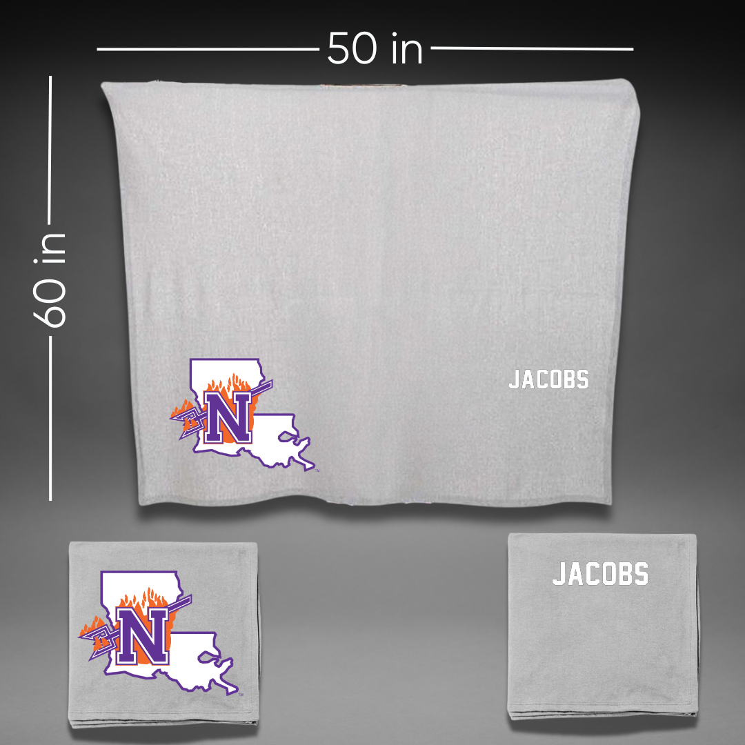 Northwestern State University TF and XC Gray Blanket - Cyrus Jacobs