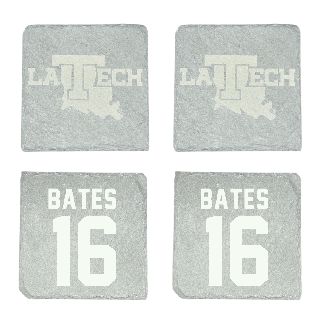 Louisiana Tech University Baseball Stone Coaster (4 Pack)  - #16 Ethan Bates