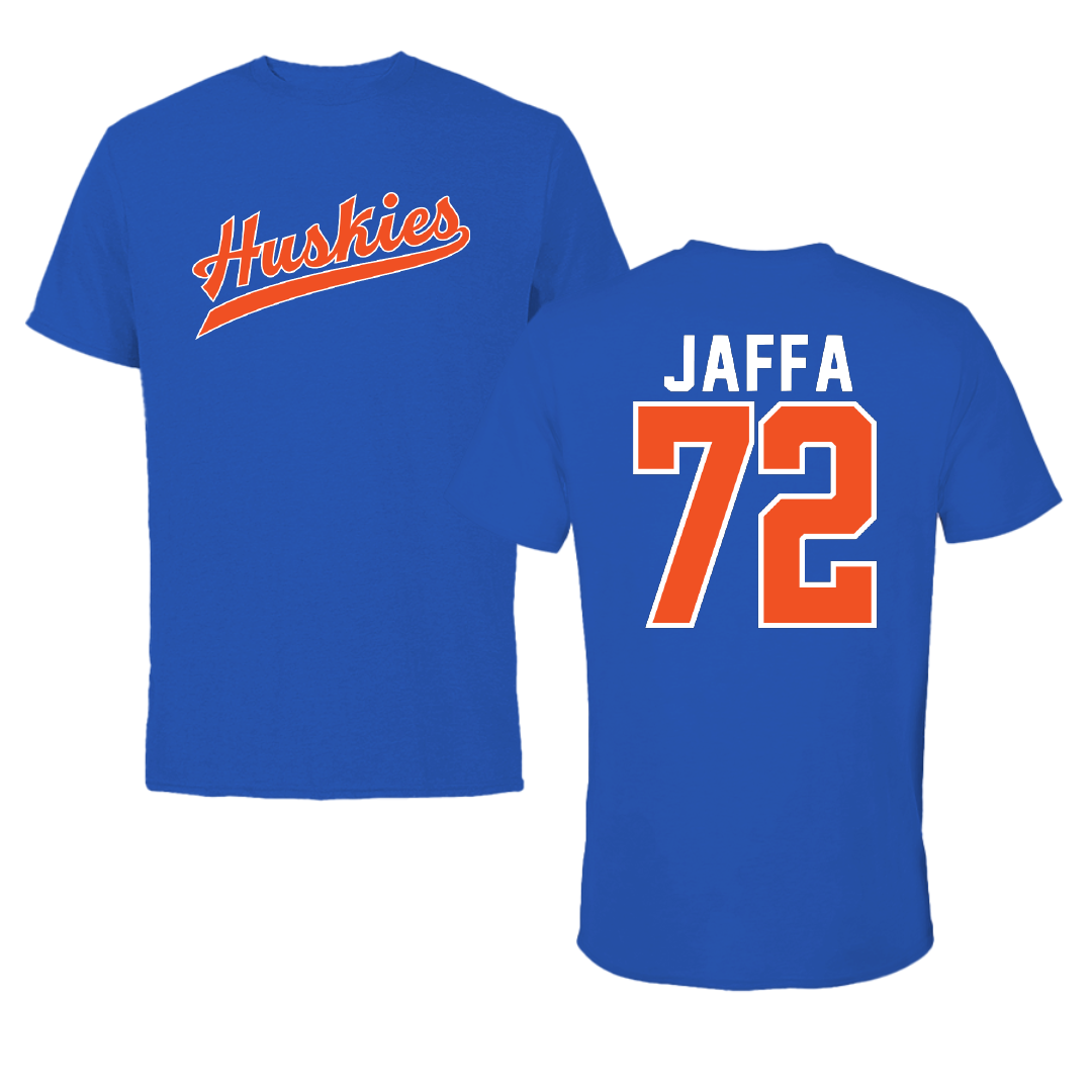 Houston Christian University Football True Royal Tee - #72 Hashim Jaffa
