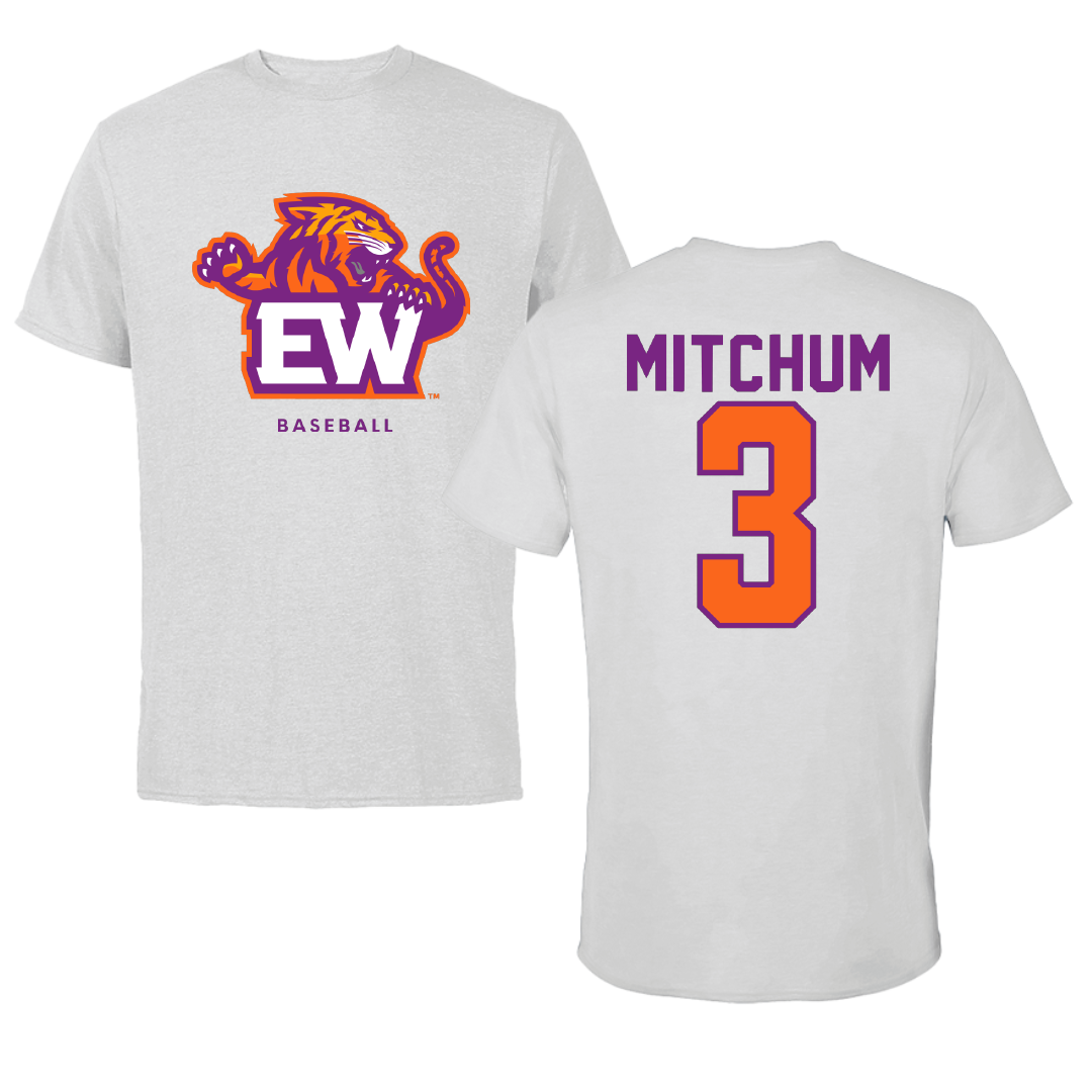 Edward Waters University Baseball Light Gray Performance Tee - #3 Dave Mitchum