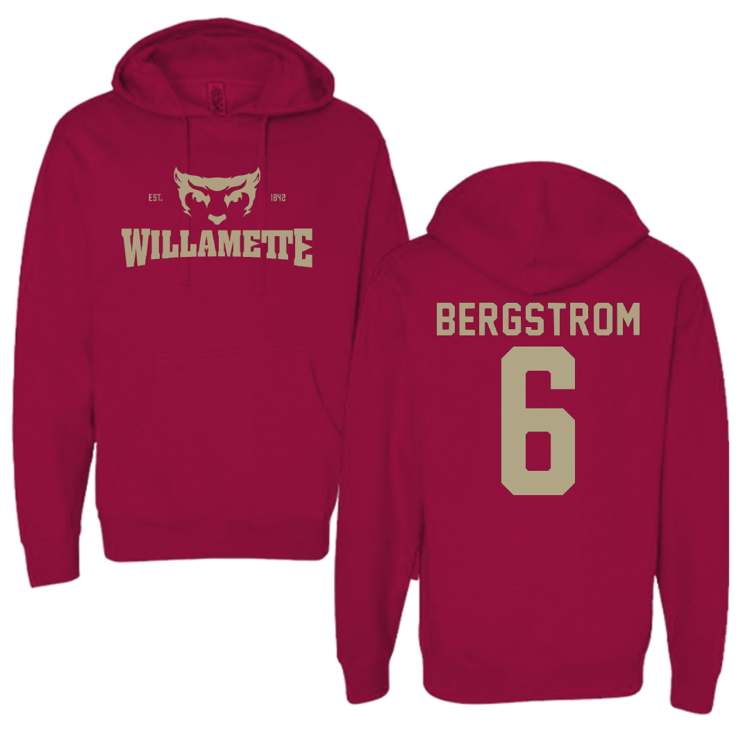 Willamette University Soccer Cardinal General Hoodie - #6 Stevie Bergstrom