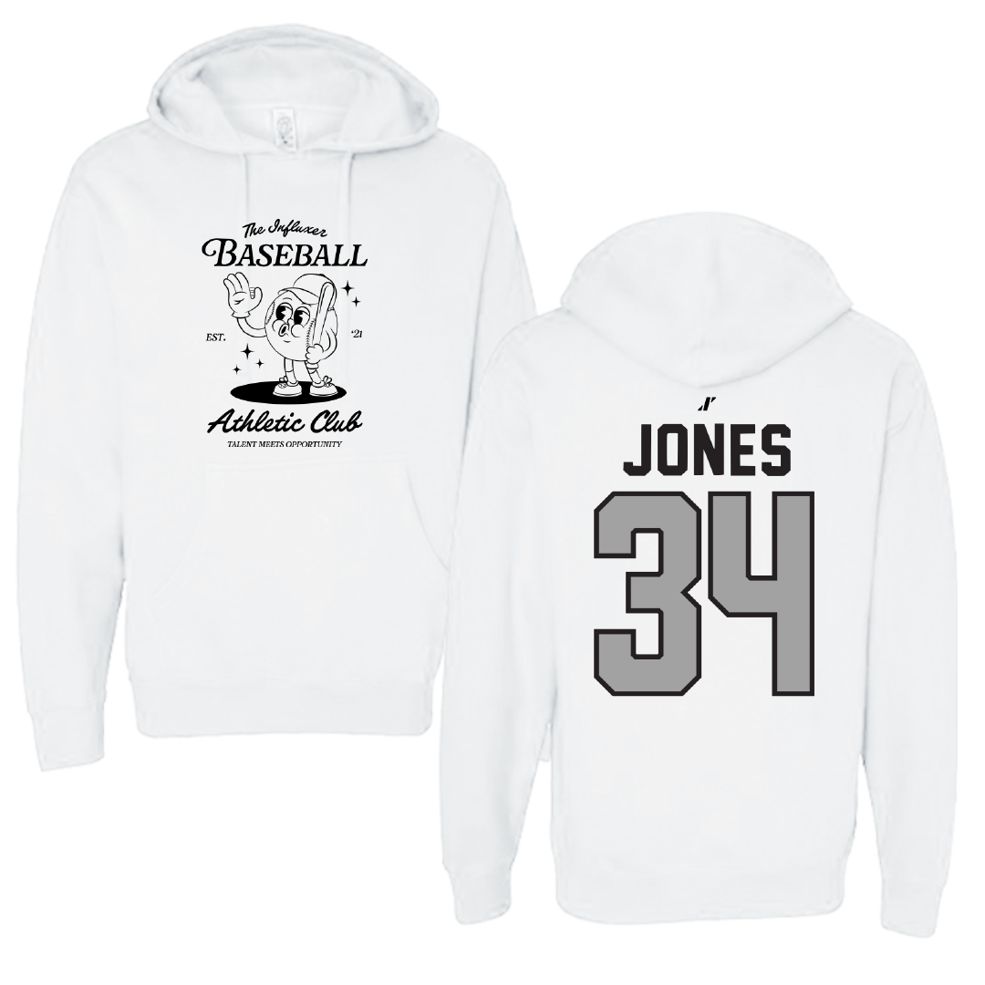 Baseball White Influxer Athletic Club Hoodie - #34 Skylar Jones