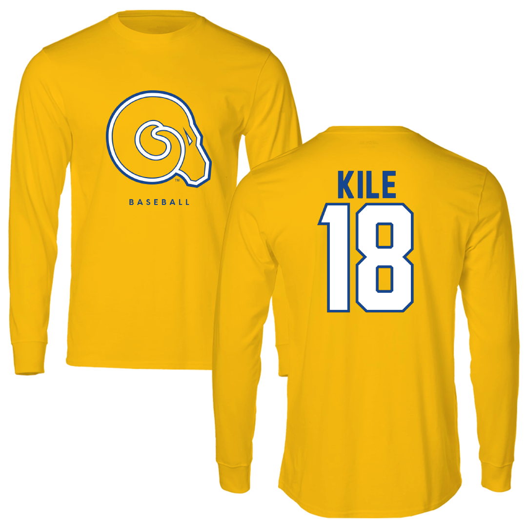 Albany State University Baseball Gold Long Sleeve - #18 David Kile