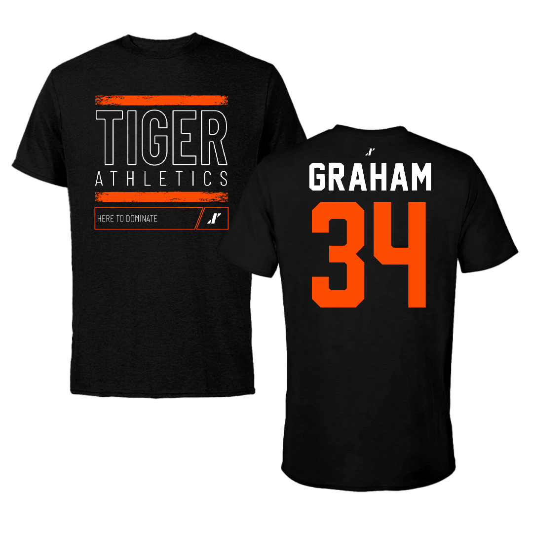 East Central University Football Black Dominate Tee - #34 Joshua Graham