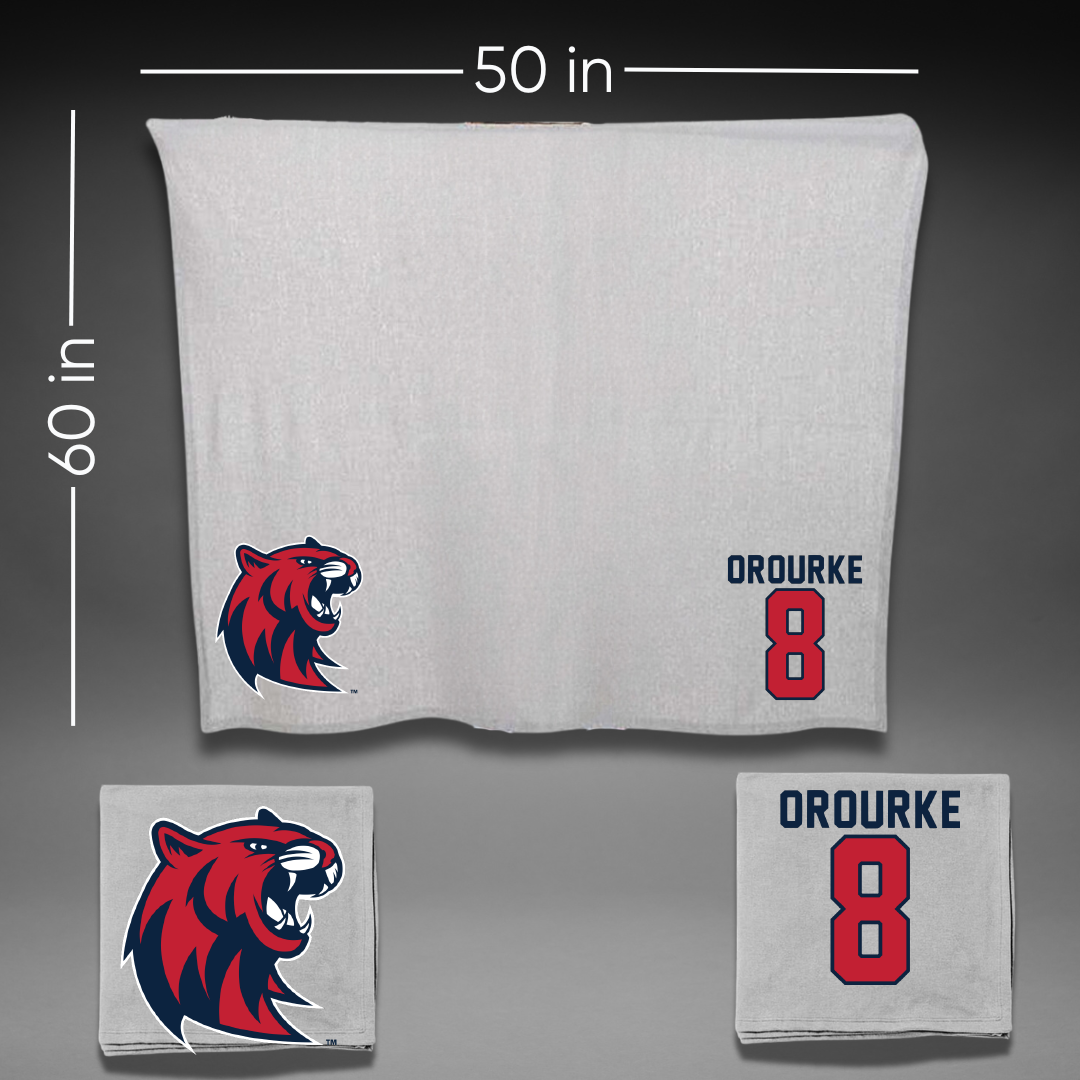 Rogers State University Soccer Gray Blanket - #8 Brandon ORourke