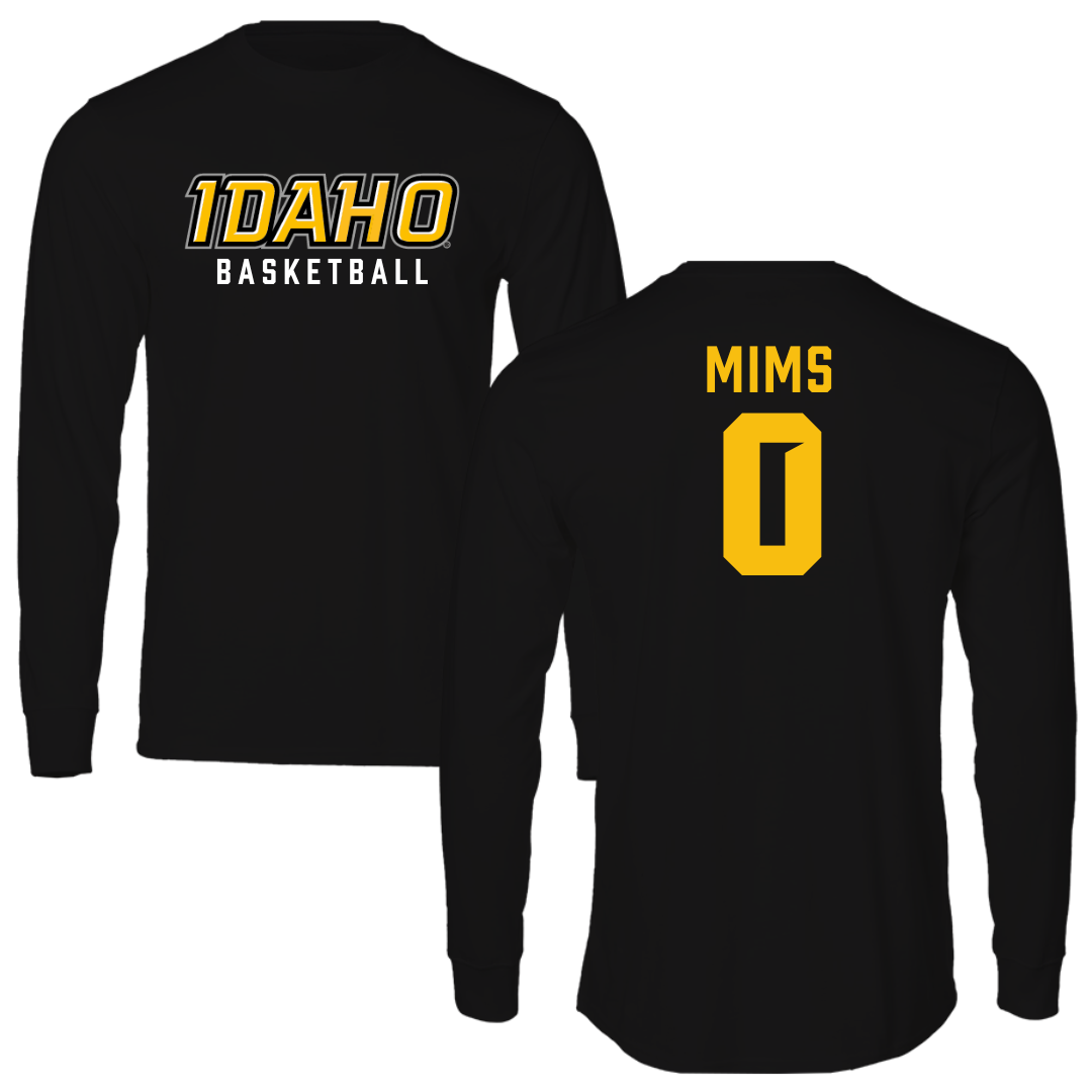 University of Idaho Basketball Black Long Sleeve - #0 Julius Mims