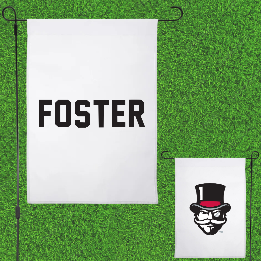 Austin Peay State University TF and XC White Garden Flag - Shaye Foster