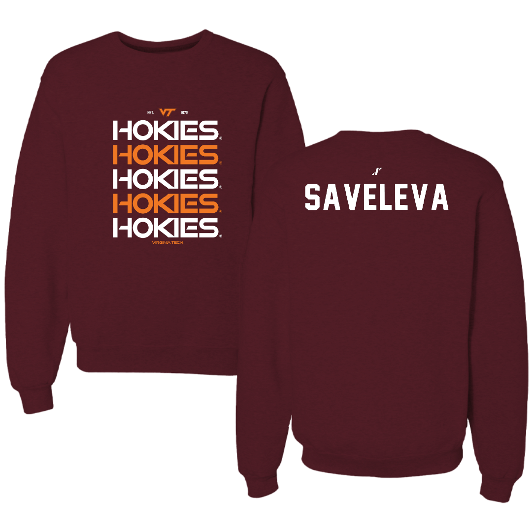 Virginia Tech Dance Maroon General Crewneck - Katya Saveleva