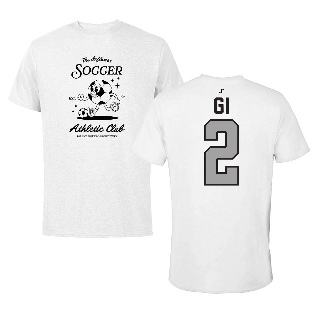Soccer White Influxer Athletic Club Tee - #2 Lela Gi