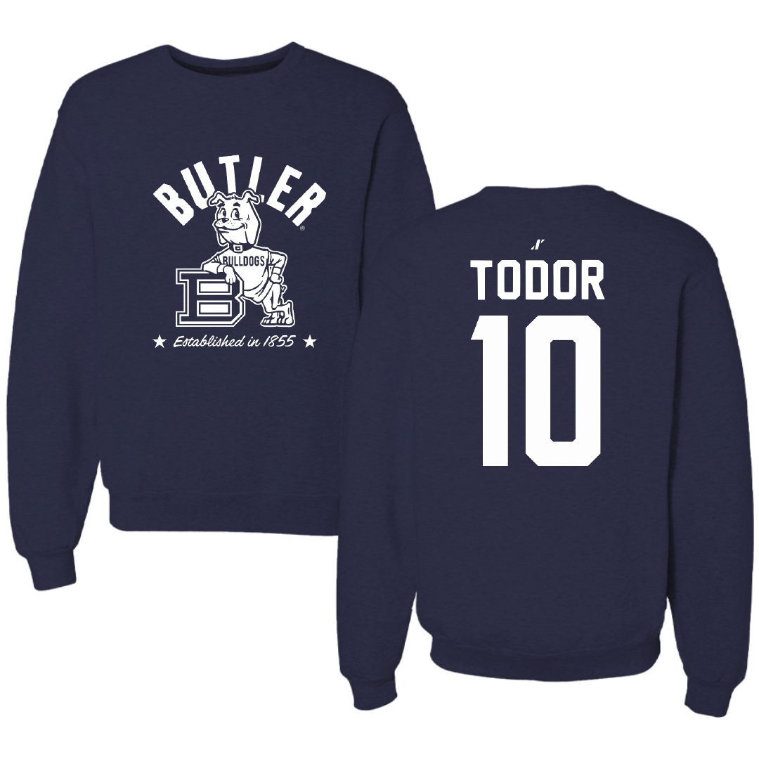 Butler University Softball Navy General Crewneck - #10 Emily Todor