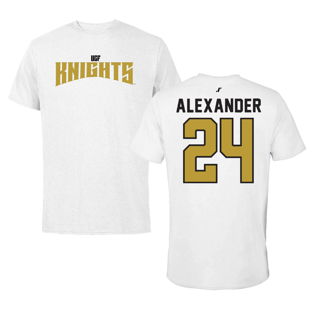 University of Central Florida Football White Classic Tee - #24 Xe'ree Alexander