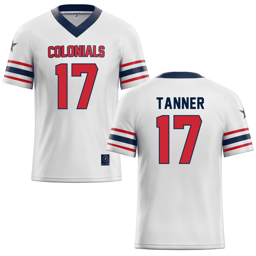 Robert Morris University White Football Jersey - #17 Zach Tanner