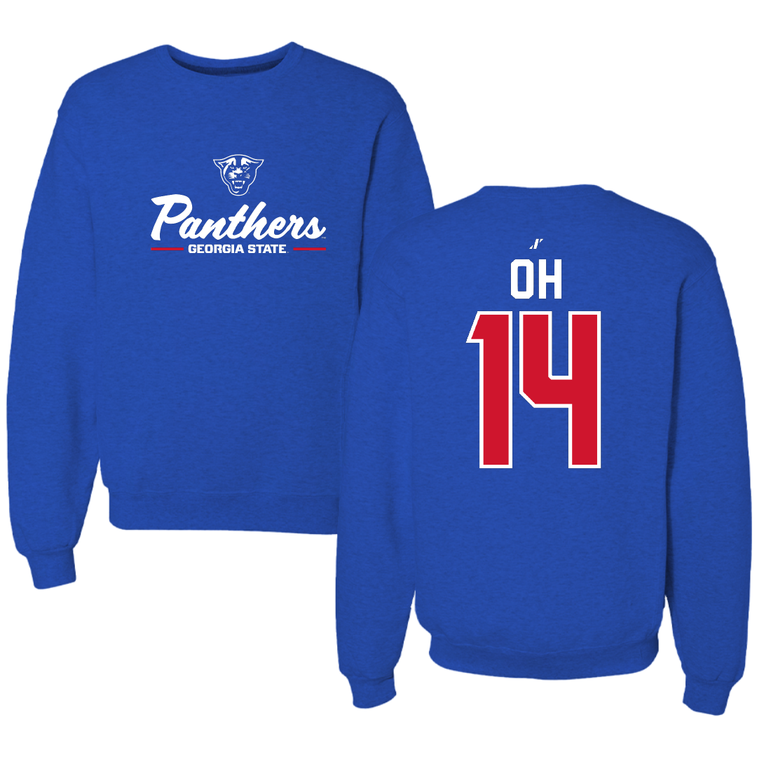 Georgia State University Basketball Blue General Crewneck - #14 Aaron Oh
