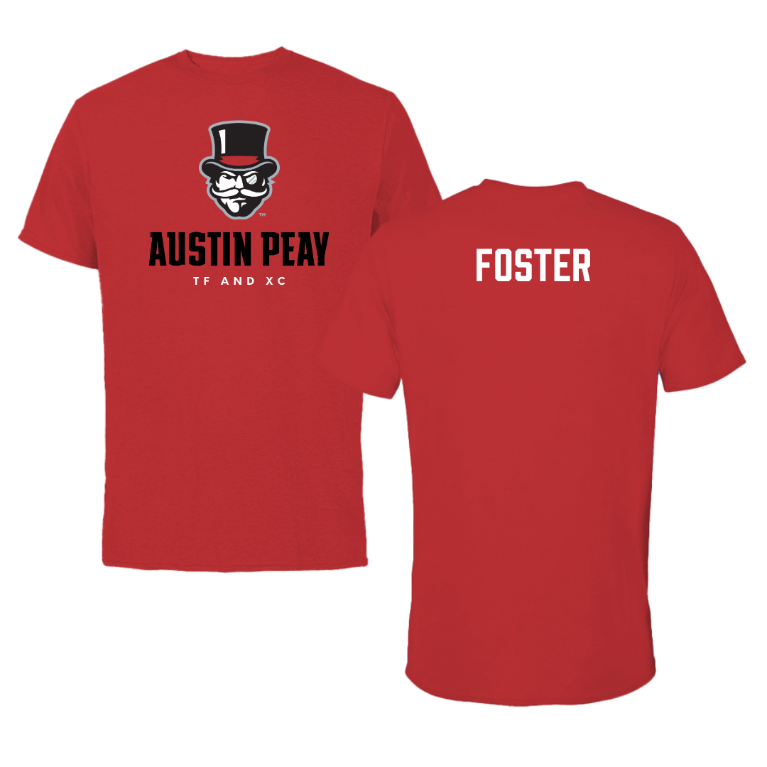 Austin Peay State University TF and XC Red Mascot Performance Tee - Shaye Foster