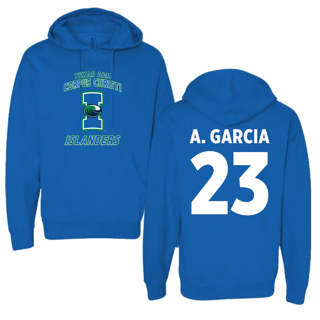 Texas A&M University-Corpus Christi Softball Blue Hoodie - #23 Juliana A. Garcia