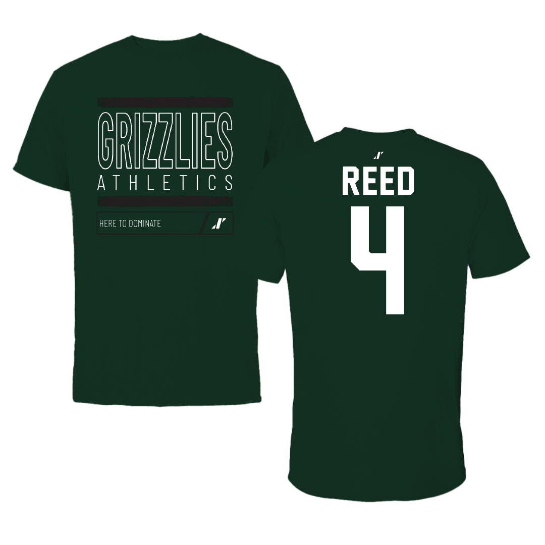 Adams State University Basketball Forest Green Dominate Tee - #4 Jaylin Reed