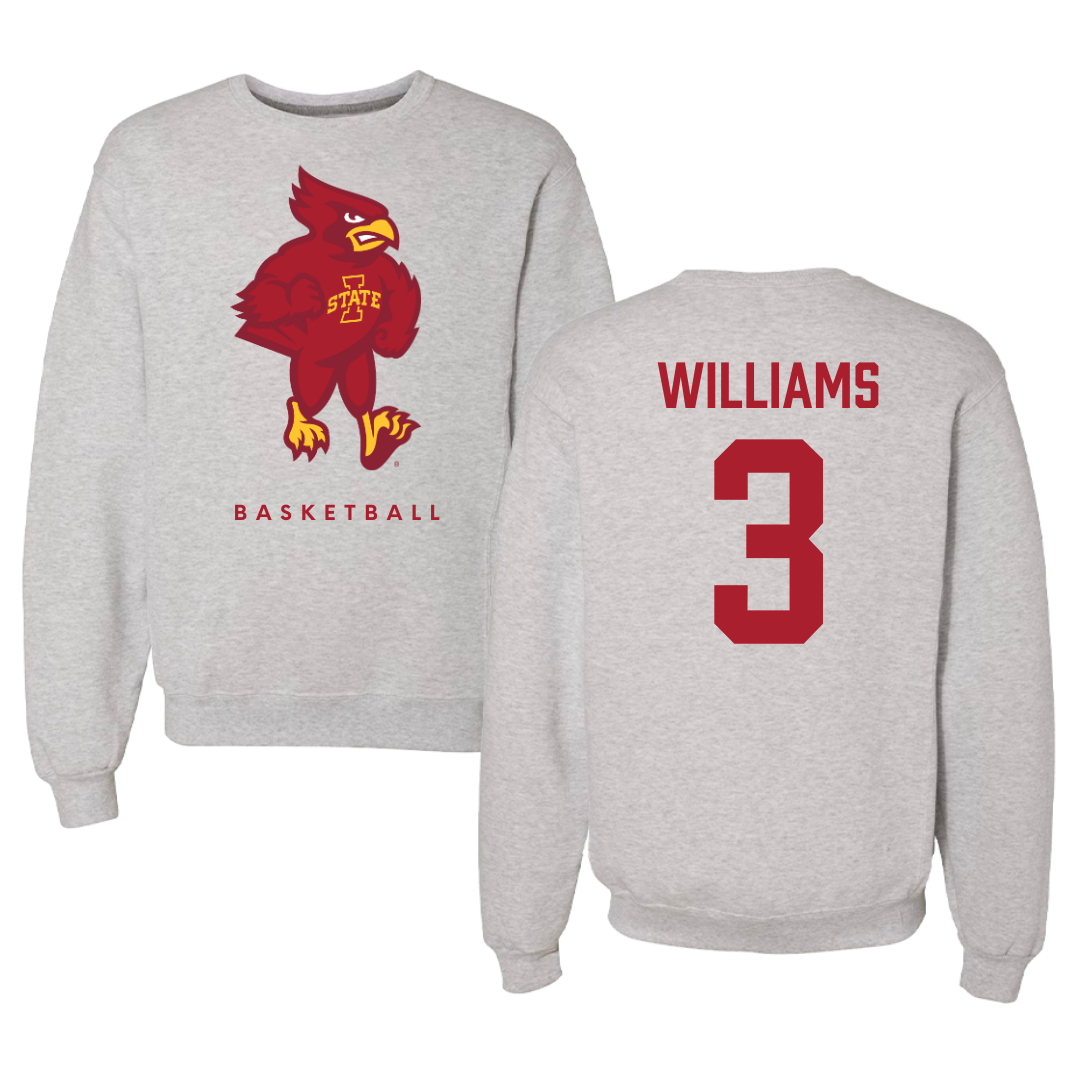 Iowa State University Basketball Gray Crewneck - #3 Alisa Williams