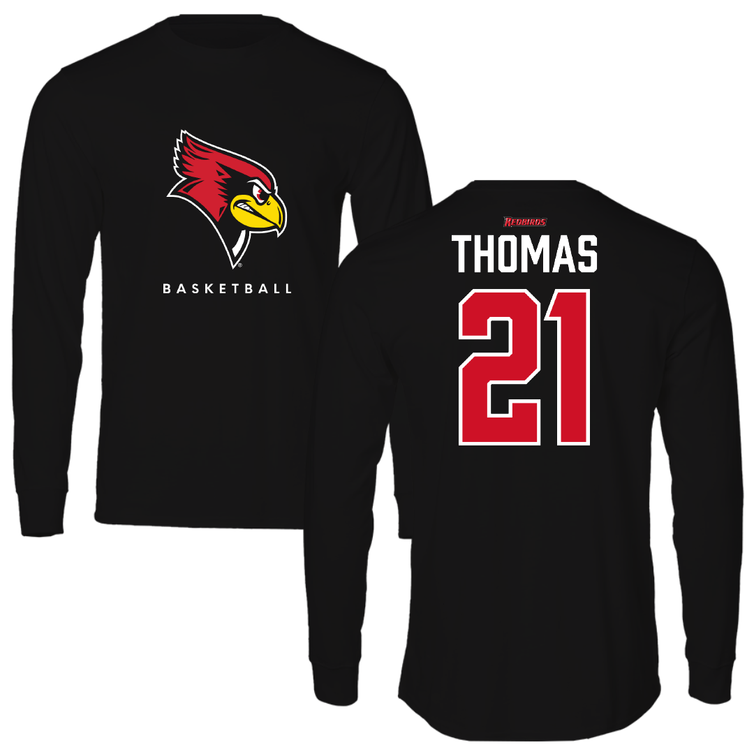 Illinois State University Basketball Black Mascot Long Sleeve - #21 Nevaeh Thomas