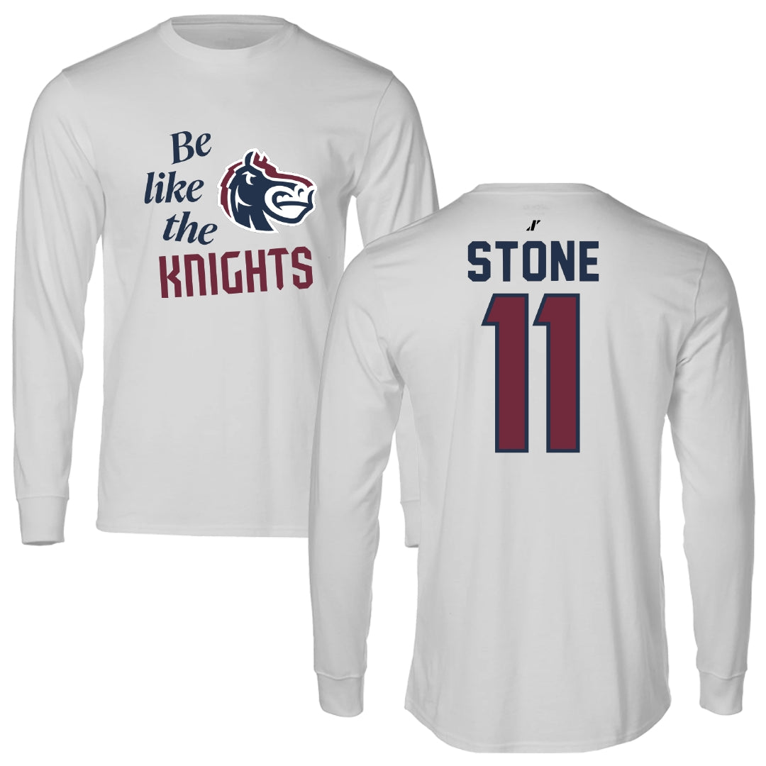 Fairleigh Dickinson University-Metropolitan Campus Softball Light Gray Be Like Us Performance Long Sleeve - #11 Ayden Stone