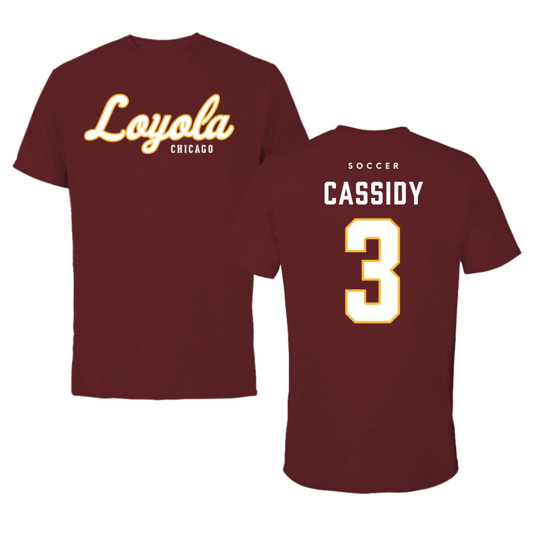 Loyola University-Chicago Soccer Maroon Loyola Performance Tee - #3 Amanda Cassidy