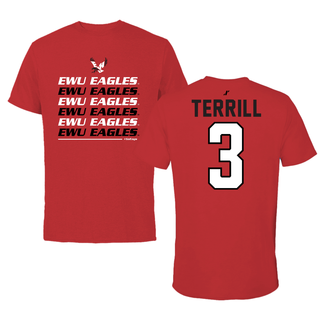 Eastern Washington University Soccer Red General Tee - #3 Grace Terrill