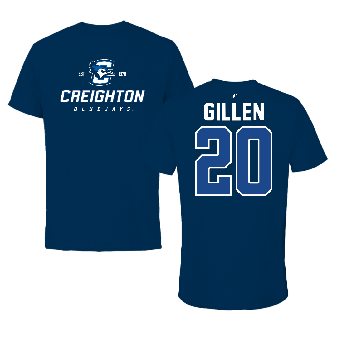 Creighton University Baseball Navy General Performance Tee - #20 Tate Gillen