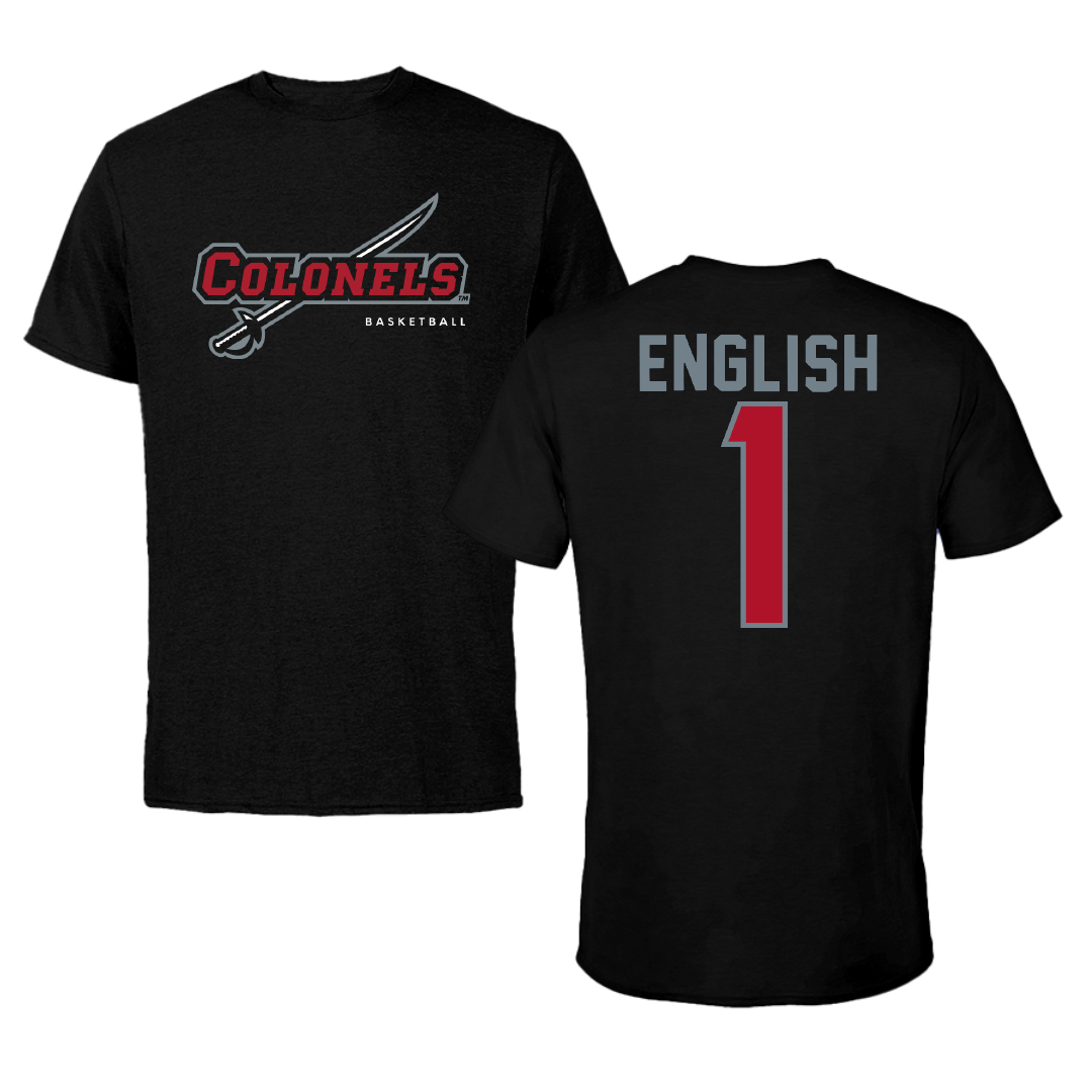 Nicholls State University Basketball Black Performance Tee - #1 Trae English