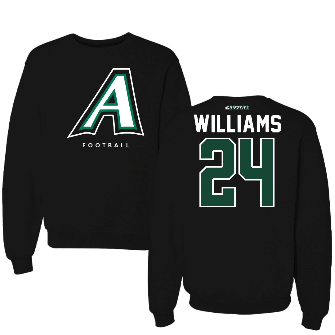 Adams State University Football Black Crewneck - #24 Christopher Williams