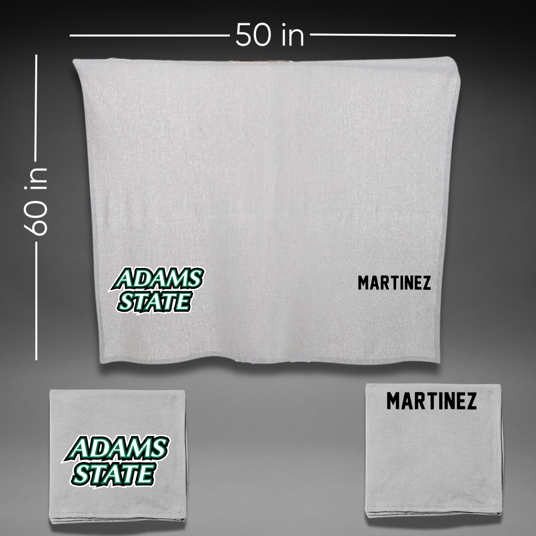 Adams State University Swimming & Diving Gray Blanket - Ryley Martinez