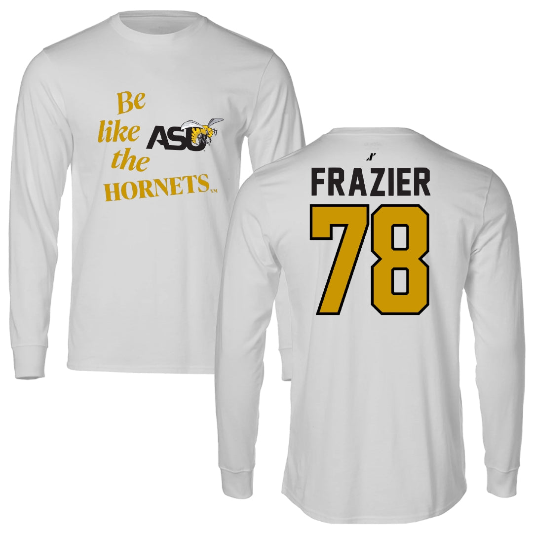 Alabama State University Football Light Gray Be Like Us Performance Long Sleeve - #78 Jeremiah Frazier