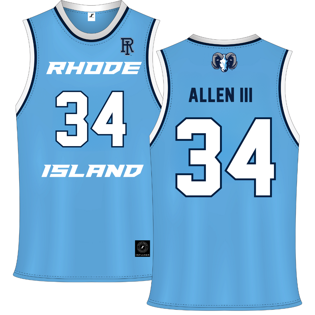 University of Rhode Island Blue Basketball Jersey - #34 Ray Allen III
