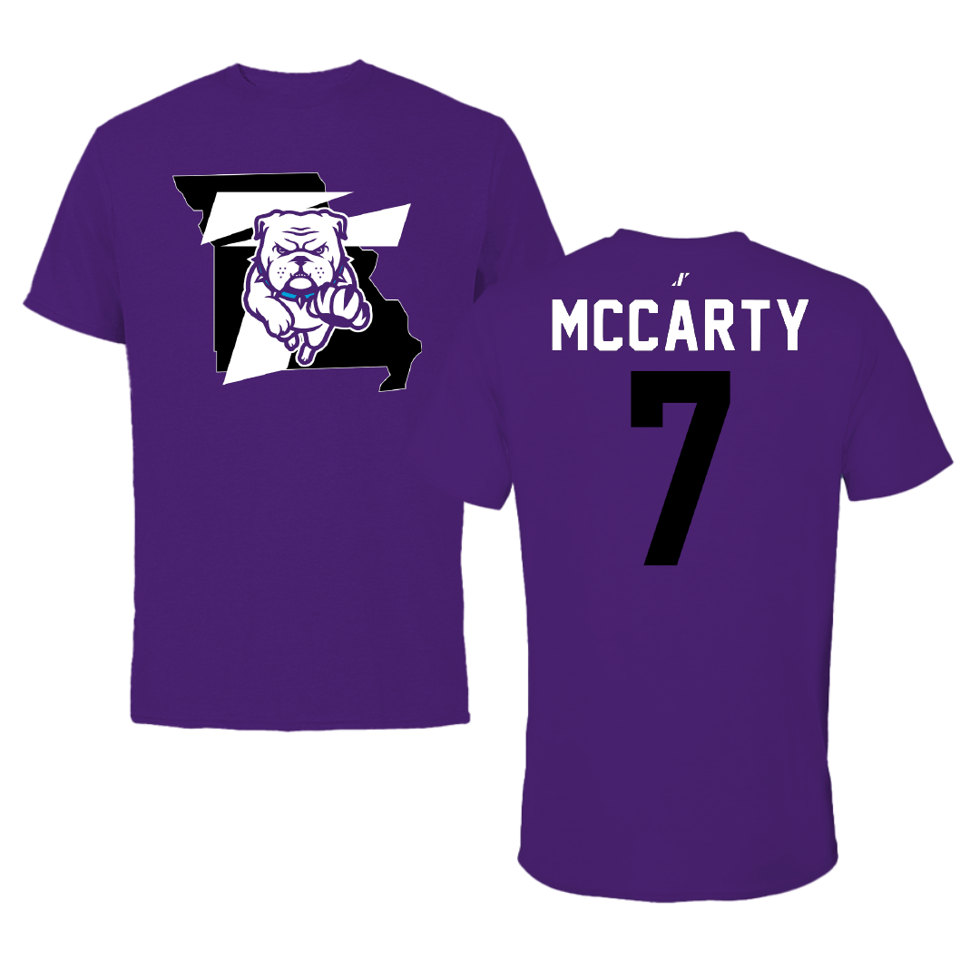 Truman State University Softball Purple State Tee - #7 Madi McCarty