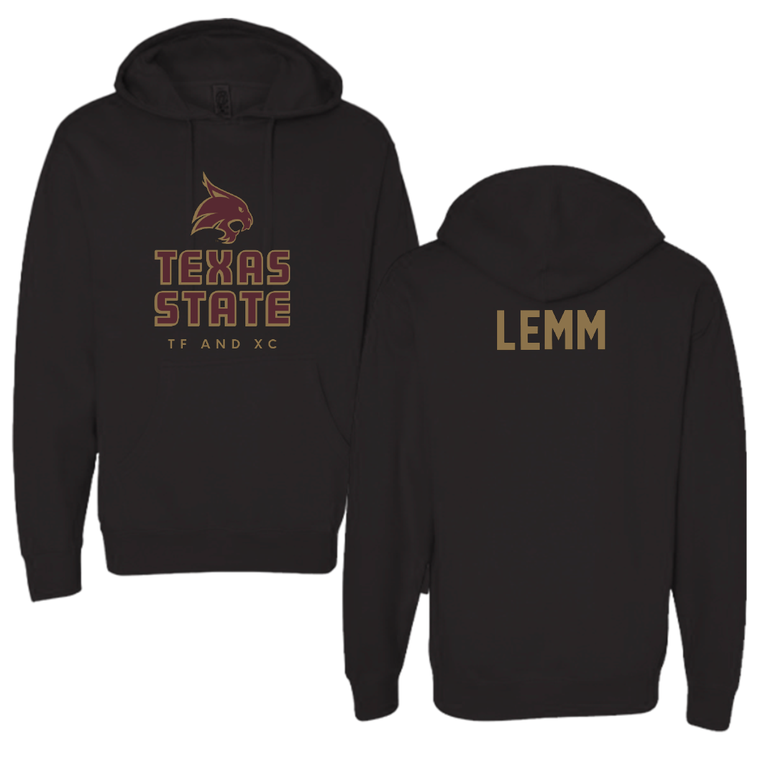 Texas State University TF and XC Black Hoodie - Kendall Lemm