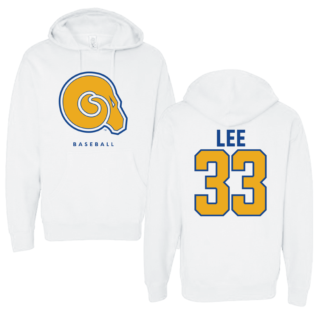 Albany State University Baseball White Hoodie - #33 Austin Lee