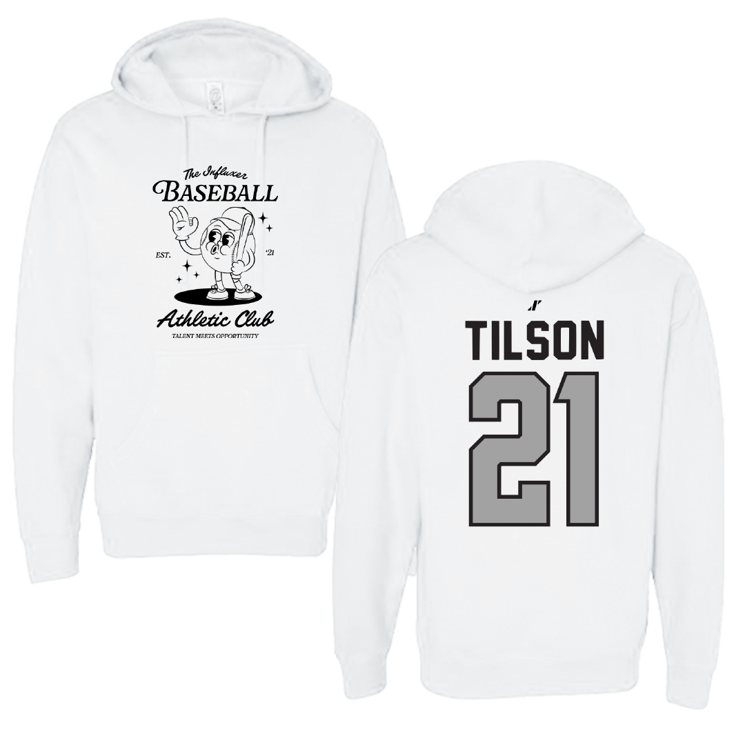 Baseball White Influxer Athletic Club Hoodie - #21 Ty Tilson