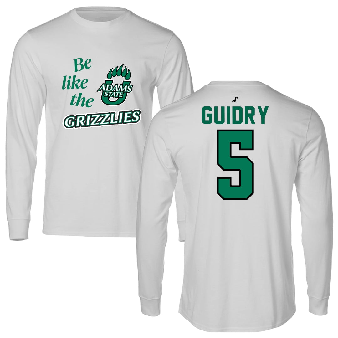 Adams State University Basketball Light Gray Be Like Us Performance Long Sleeve - #5 Jerrick Guidry