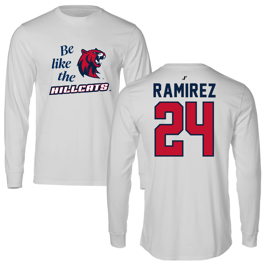 Rogers State University Baseball Light Gray Be Like Us Long Sleeve - #24 Andrew Ramirez