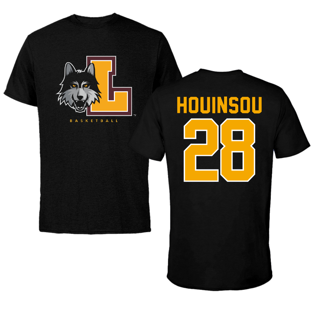 Loyola University-Chicago Basketball Black Mascot Tee - #28 Kymany Houinsou