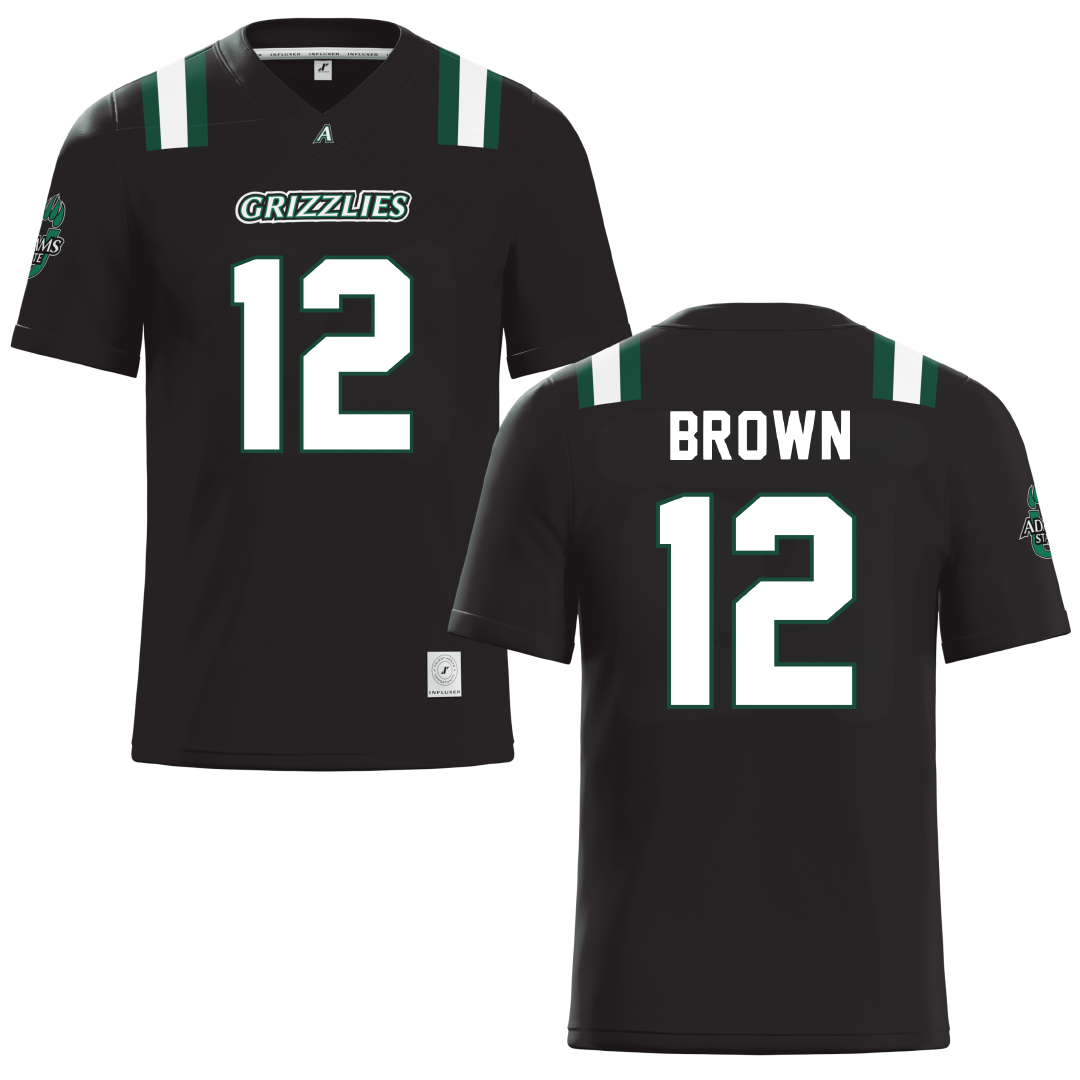 Adams State University Black Football Jersey - #12 Payton Brown