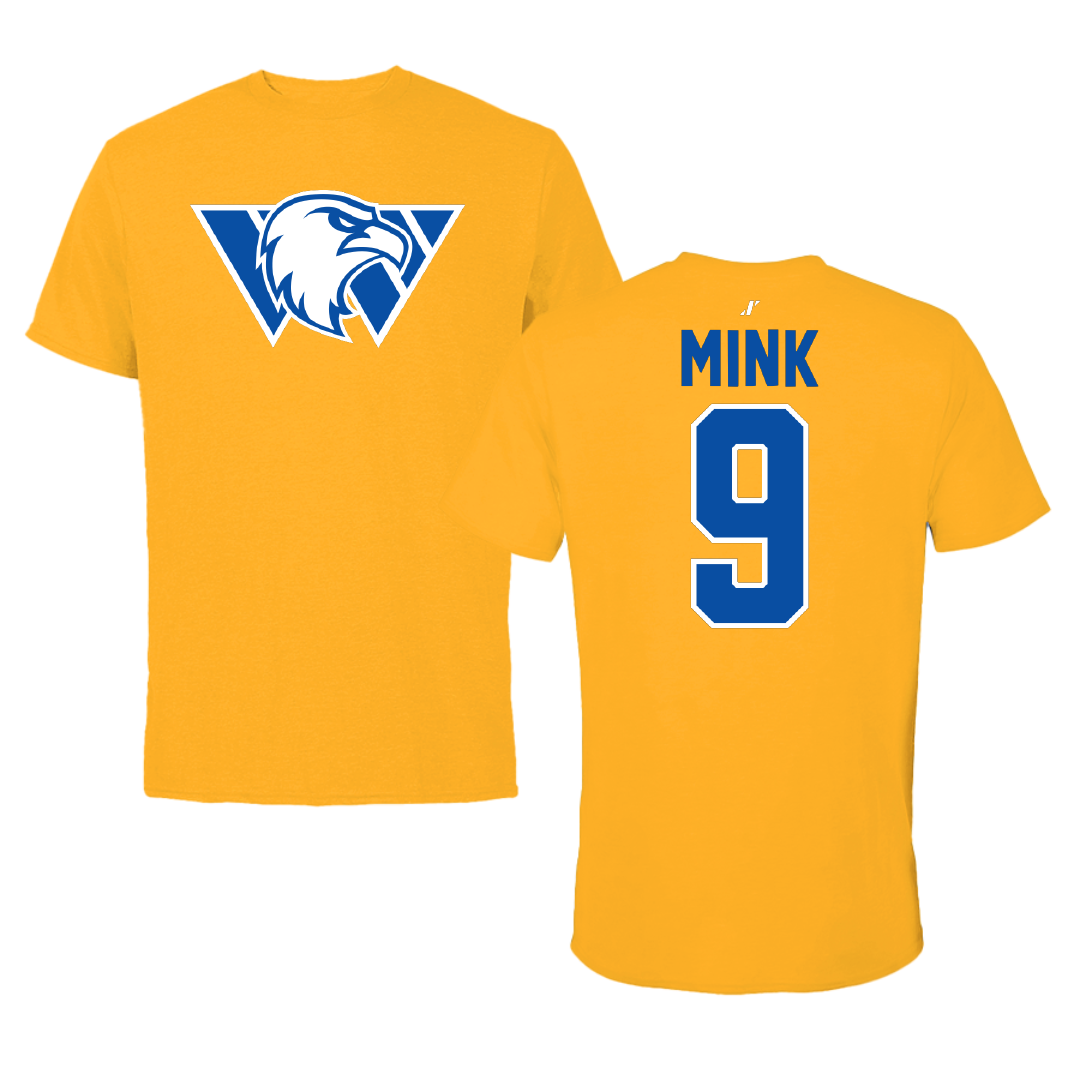 Williams Baptist University Baseball Gold Performance Tee - #9 Gavin Mink